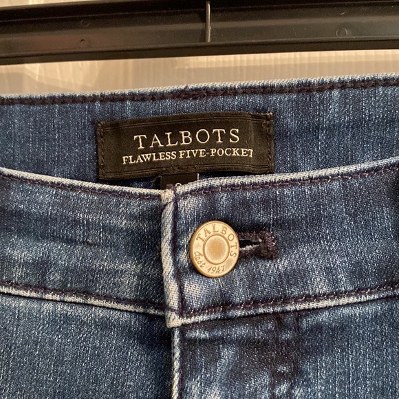 Talbots Sz 8 Flawless Five Pocket Crop Jeans - Laces by Ankles - Excellent C… - Picture 3 of 8